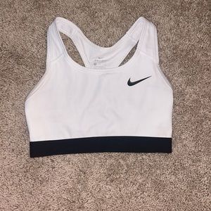 Nike White Sports bra size small